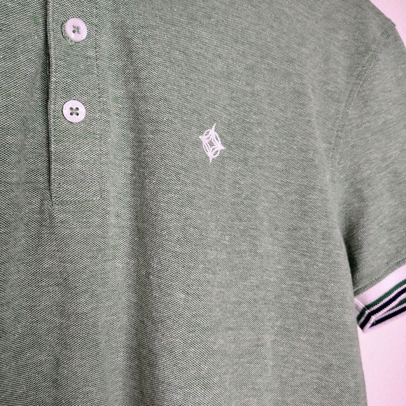 Porto Sur Mens Collared Classic Green Polo Shirt Sz M Cotton Blend - Picture 4 of 10